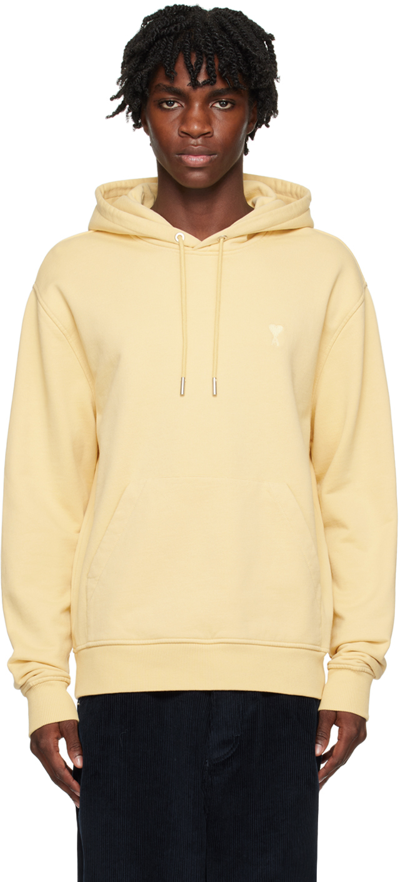 Ami Alexandre Mattiussi Ami Paris Ami De Coeur Hoodie In Nude & Neutrals