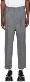 Ami Alexandre Mattiussi Ami Paris Pressed Crease Cropped Trousers In Grey