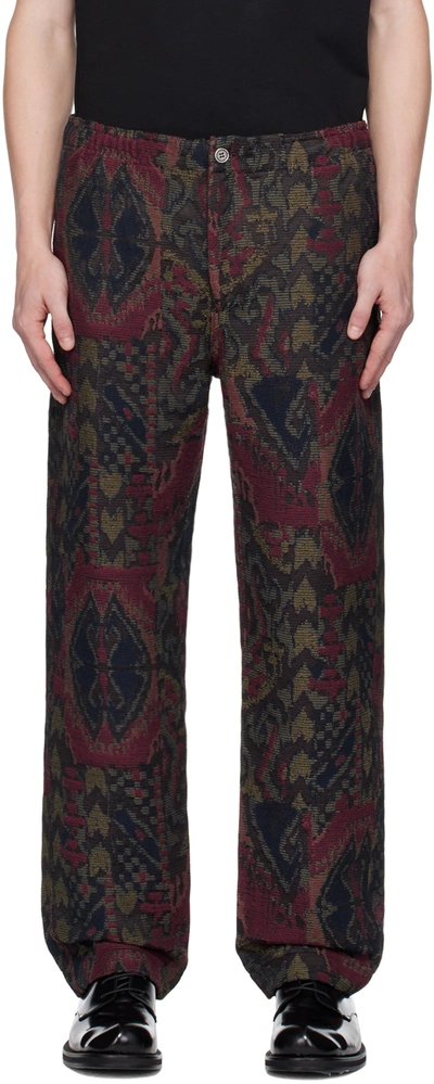 Soulland Red Fadi Trousers In Red Multi