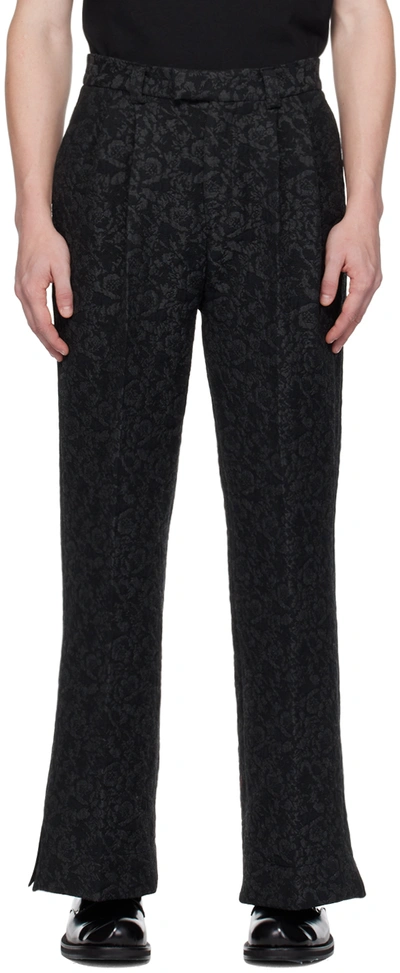 Soulland Black Deni Trousers In Black Multi