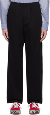 The Shepherd Undercover Black Embroidered Trousers In Black