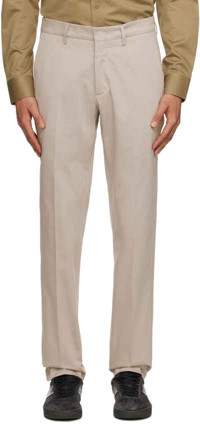 Dunhill Gray Hardware Chino Trousers In Stone 270