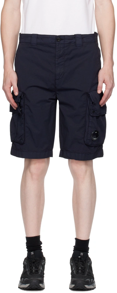 C.p. Company Cargo Shorts In Blue