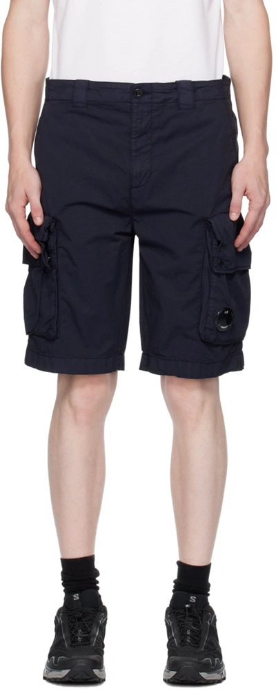 C.p. Company C. P. Company Man Shorts & Bermuda Shorts Midnight Blue Size 30 Cotton, Elastane In Black
