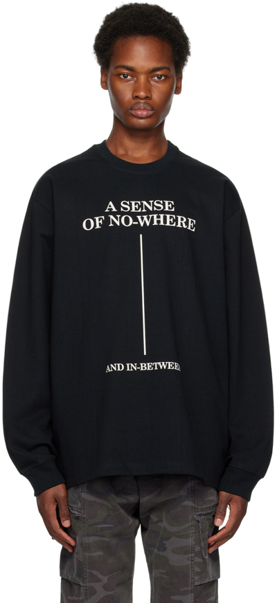 Song For The Mute Cotton Slogan Sweater In Black
