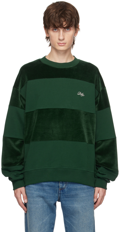 Drôle De Monsieur グリーン Le Sweatshirt À Bandes スウェットシャツ In Green