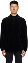 Filippa K Vented Polo In Black