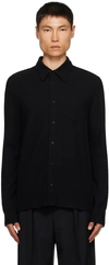 Filippa K Black Zachary Shirt In Almost Black
