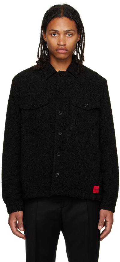 Hugo Black Oversized Shirt In Black 001