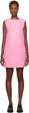 AMI ALEXANDRE MATTIUSSI PINK DOUBLE-BREASTED MINIDRESS