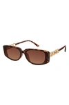Vince Camuto Rectangular Sunglasses In Tortoise