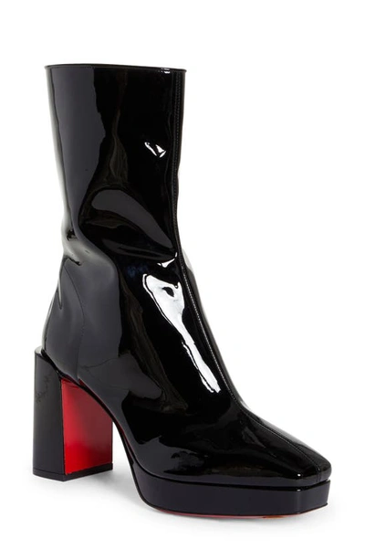 Christian Louboutin Alleo Patent Boots 90 In Black