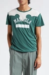 Maison Margiela Green Cotton Decortique T-shirt In Multi-colored