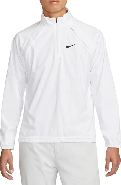 Nike Repel Tour Water-resistant Half Zip Golf Jacket In White