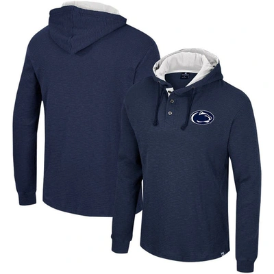COLOSSEUM COLOSSEUM NAVY PENN STATE NITTANY LIONS AFFIRMATIVE THERMAL HOODIE LONG SLEEVE T-SHIRT