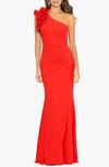 XSCAPE RUFFLE ONE-SHOULDER MERMAID GOWN