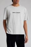 Palm Angels White Short-sleeved T-shirt With Monogram Pa Embroidery