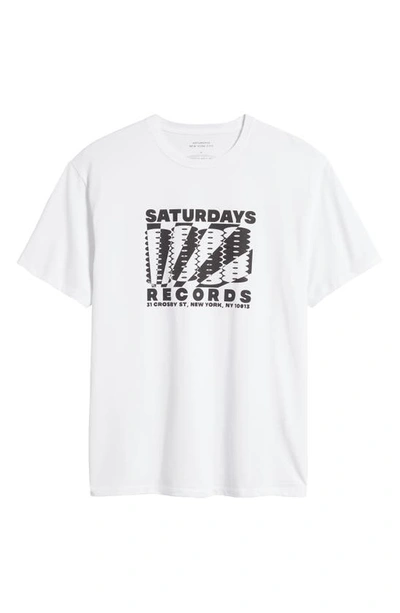 Saturdays Surf Nyc Records Standard Graphic T-shirt In White