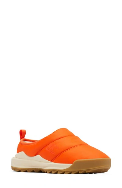 Sorel Ona Rmx Puffy Slip-on Mules In Optimized Orange/ Gum 17