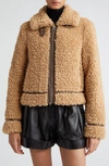 Stand Studio Brown Audrey Faux-shearling Jacket In Beige