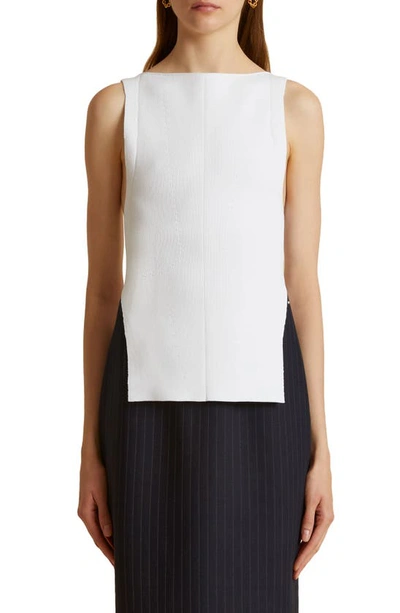 KHAITE EVELYN SLEEVELESS PANEL SWEATER