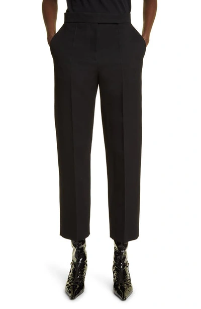 The Row Waistcoata Straight-leg Crop Wool Crepe Trousers In Black