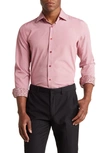 Tom Baine Regular Fit Performance Stretch Long Sleeve Button Front Shirt In White