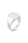 YIELD OF MEN STERLING SILVER SQUARE SIGNET RING