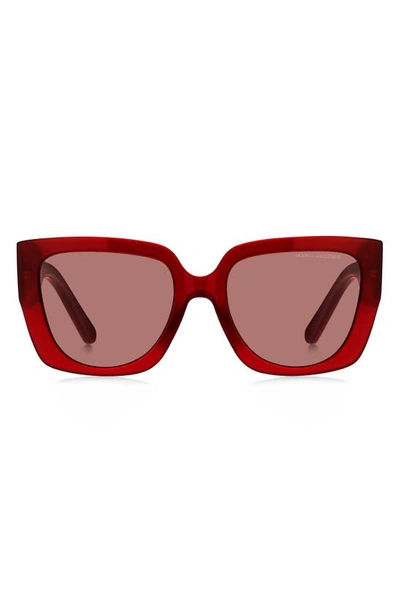 Marc Jacobs 54mm Square Sunglasses In Burgundy