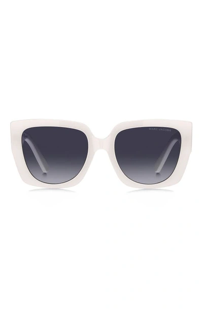 Marc Jacobs Women's Marc 687/s 54mm Square Sunglasses In Ivory/ Grey Shaded