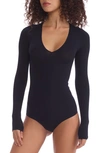 Commando Ballet Center Seam Bodysuit In Black