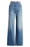 Slvrlake Grace Frayed High-rise Wide-leg Jeans In Laurel Canyon