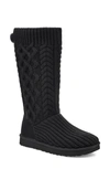 Ugg Cardi Womens Cable Knit Comfort Knee-high Boots In Black