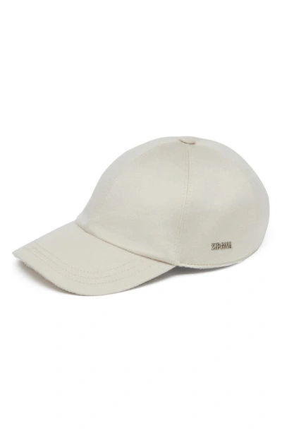 Zegna Oasi Cashmere Baseball Cap In Light Beige