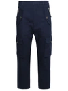 BALMAIN BALMAIN BLUE COTTON TROUSERS