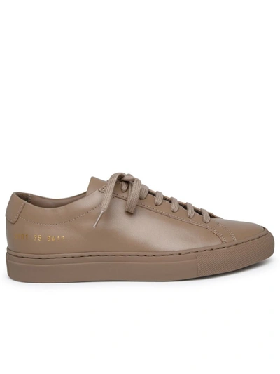 COMMON PROJECTS COMMON PROJECTS ACHILLES BEIGE LEATHER SNEAKERS