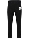 Dolce & Gabbana Stretch Drill Pants With Re-edition Label In Black