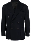 Doppiaa Peaked-lapel Double-breasted Blazer In Blue