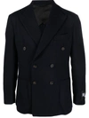 Doppiaa Peaked-lapel Double-breasted Blazer In Blue