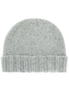 Drumohr Cable Knit Beanie In Grey