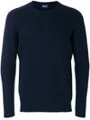 Drumohr Navy Blue Cashmere Sweater In Blue