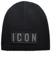 Dsquared2 Icon Beanie In Black