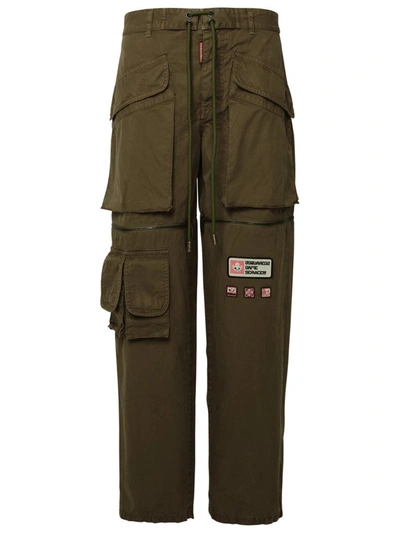 Dsquared2 Cargo Patch Pants In Green