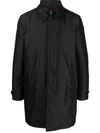 Fay Morning Waterproof Coat With High Collar In Black