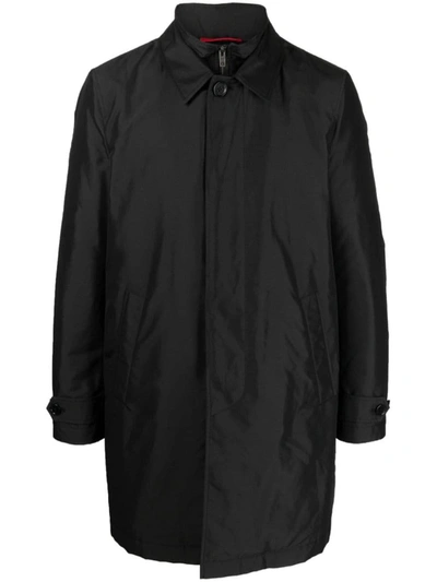 Fay Coat With Logo In Black