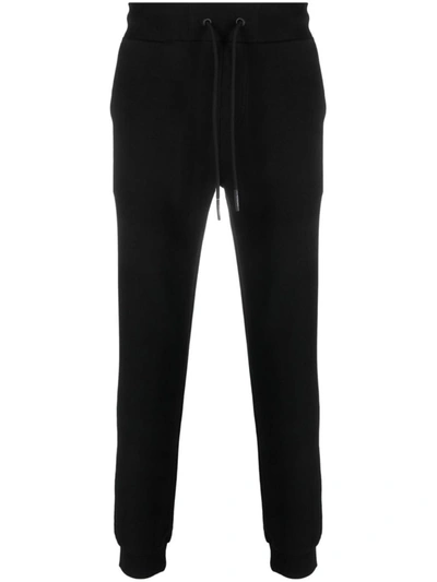 Iceberg Logo-embroidered Cotton Track Pants In Black