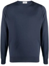 John Smedley Marcus Wool Sweater In Blue