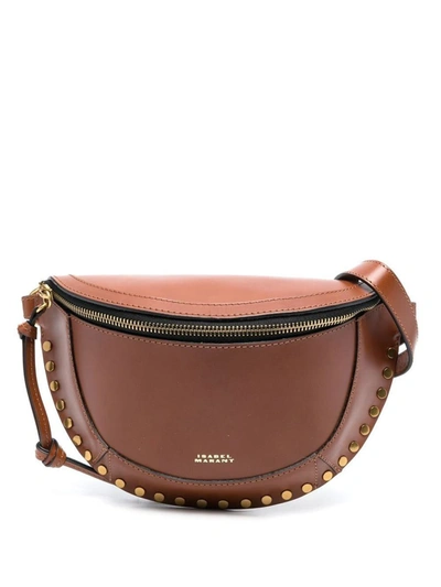 Isabel Marant Skano Stud-detail Belt Bag In Brown