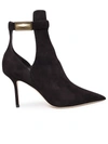 JIMMY CHOO JIMMY CHOO NELL COFFEE SUEDE ANKLE BOOTS