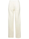 PALM ANGELS PALM ANGELS IVORY COTTON BLEND TROUSERS